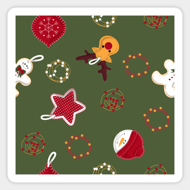 Christmas pattern 1 Sticker by RebecaZum